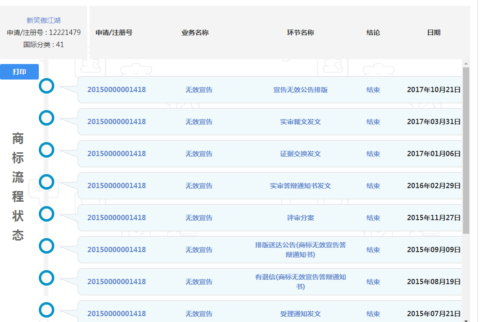 新笑傲江湖商标无效